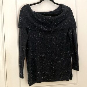 Cowl neck or off-the-shoulder sweater